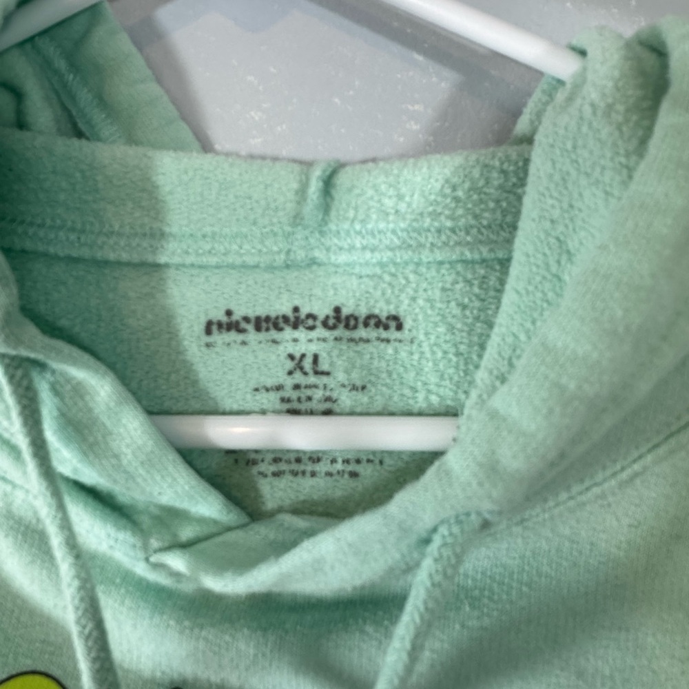 Nickelodeon Vintage Unisex Mint Green Hoodie Size XL - Picture 3 of 4